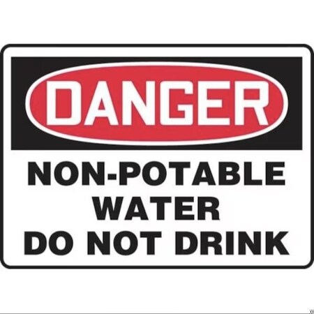 Accuform OSHA DANGER Safety Sign NONPOTABLE SHMCAW124VS SHMCAW124VS